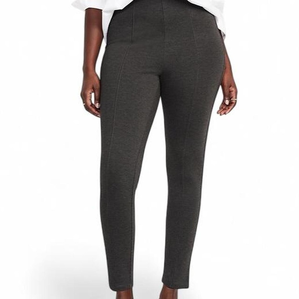 Old Navy Extra High-Waisted Stevie Skinny Pants Dark Heather Gray SZ L
